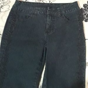 Dark denim designer jeans